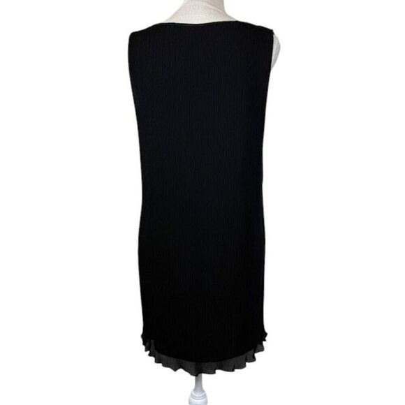 Vivienne Tam East Wind Code Vintage Chiffon Pleated Mini Dress Black Size Medium - Picture 3 of 8
